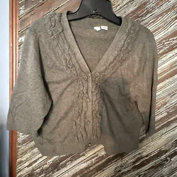 Moth cropped ruffle cardigan - Picture 1 of 6